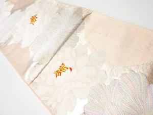 アンティーク　牡丹模様織り出し袋帯（材料）